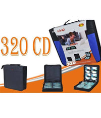 Borsa Porta Cd 320 Posti Raccoglitore Custodie Cd Dvd Valigetta A Cerniera Cd320p         