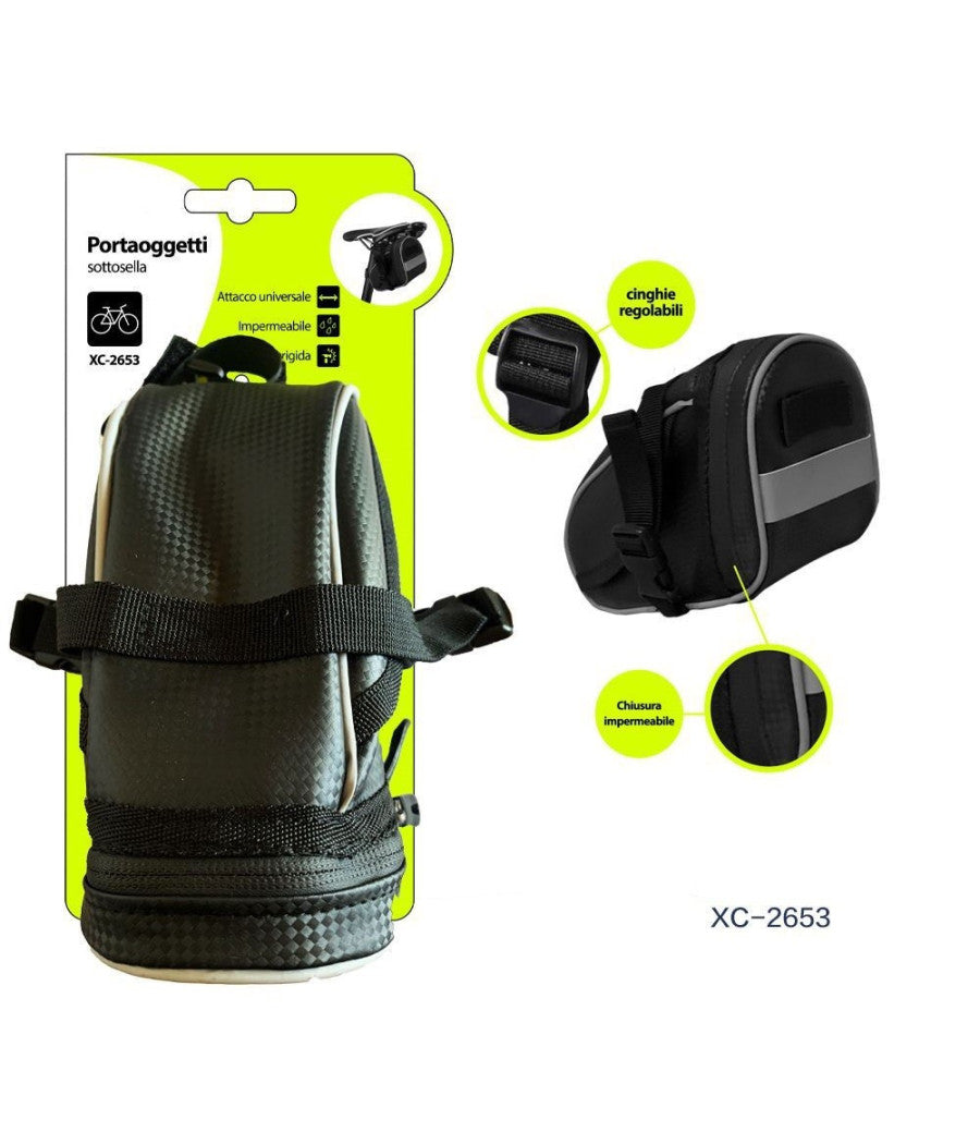 Borsa Portaoggetti Sottosella Bici Impermeabile Con Attacco Universale Xc-2653         