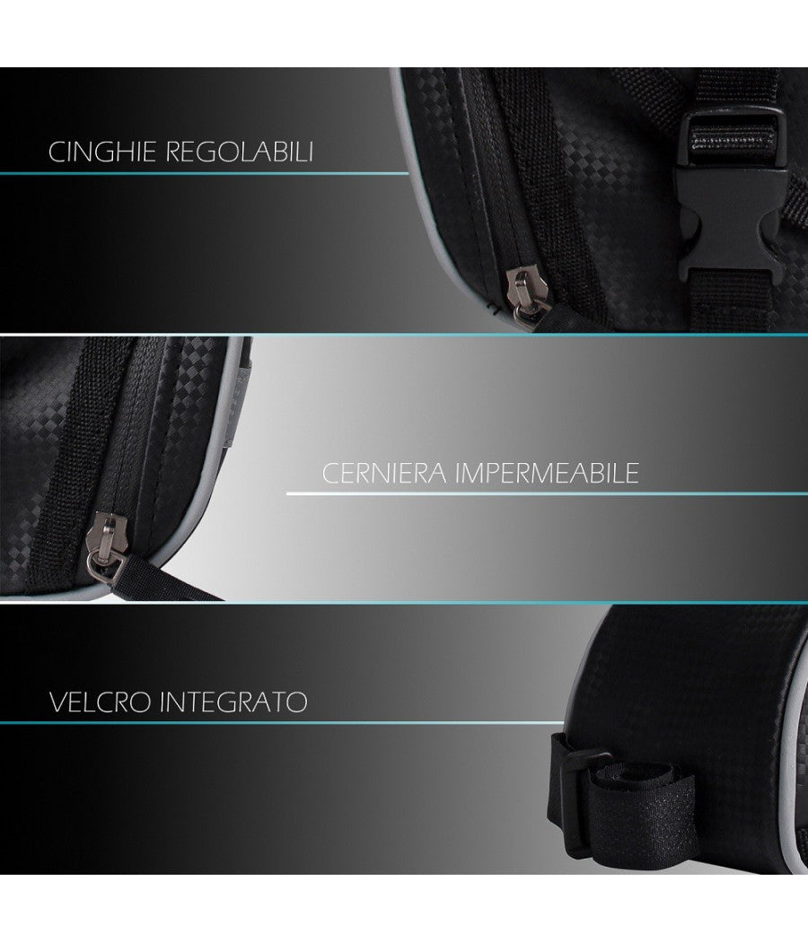 Borsa Portaoggetti Sottosella Bici Impermeabile Con Attacco Universale Xc-2653         