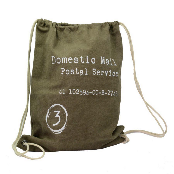 Borsa sacco tessuto marrone cm43xh54x6,5