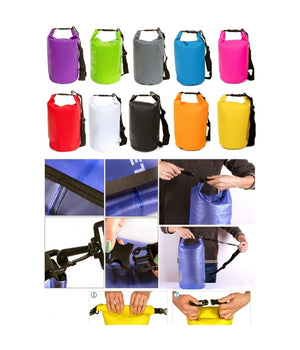 Borsa Sacco Waterproof 15l Coprente Colorato Impermeabile Per Piscina Mare Barca         