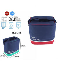 Borsa Termica 16.8 Litri Frigo Borsetta Spiaggia Mare Escursione Pic Nic 8 Ore         