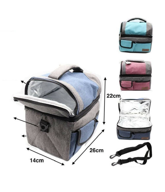 Borsa Termica 22x26x14cm Frigo Borsetta Porta Alimenti Pranzo Spiaggia Mare         