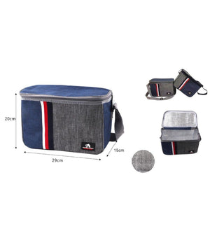 Borsa Termica Bicolor 29x15x20cm 12lt Borsetta Porta Pranzo Spiaggia Mare 12819         