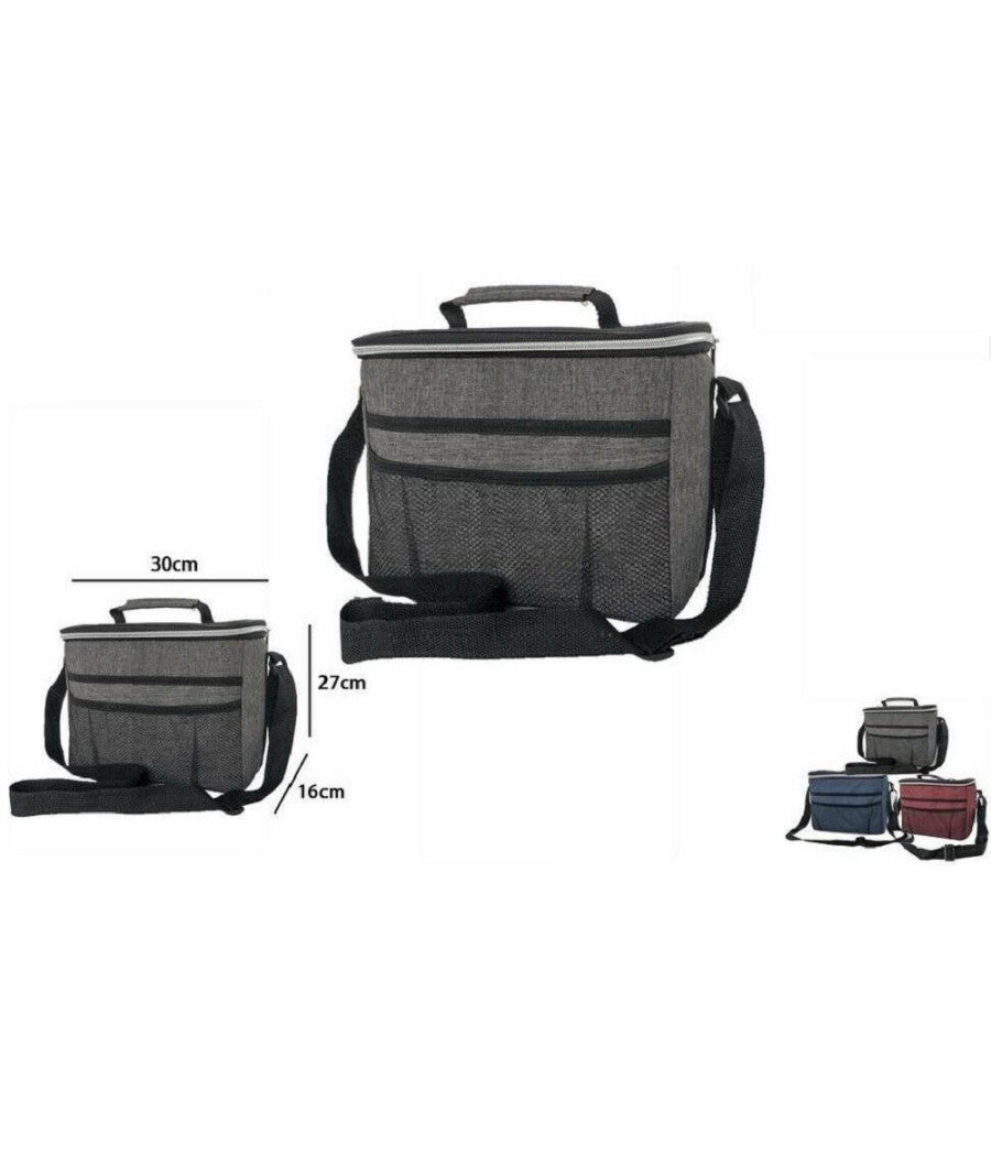 Borsa Termica Con Tracolla Frigo Caldo Freddo Viaggi Mare 30 X 16 X 27 Cm         