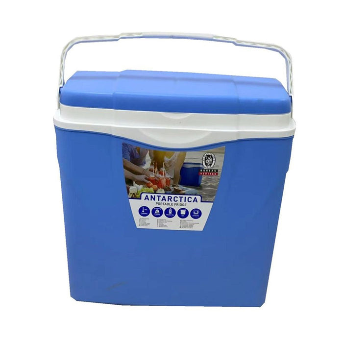 Trade Shop - Borsa Termica Frigo Antarctica In Plastica Da Viaggio Da 25lt Blu Con Maniglia 016673 -