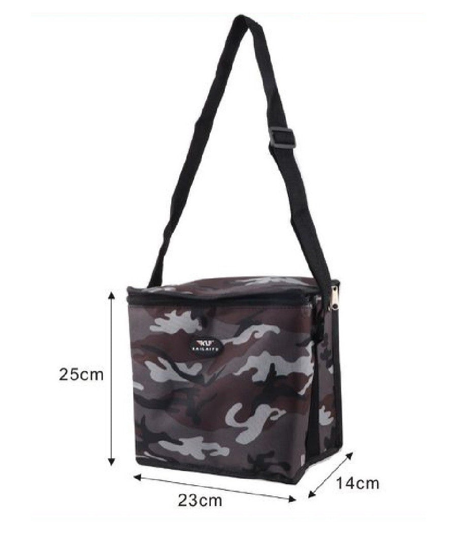 Borsa Termica Militare Con Tracolla 8 Lt Per Campeggio Spiaggia 25x14x23cm 12813         
