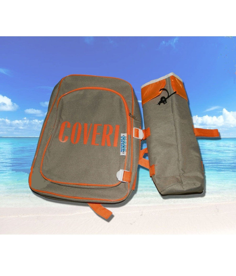 Borsa Termica Zaino Frigo 5 Lt + Porta Bottiglie Termico 1,5 Lt Mare Vacanza         
