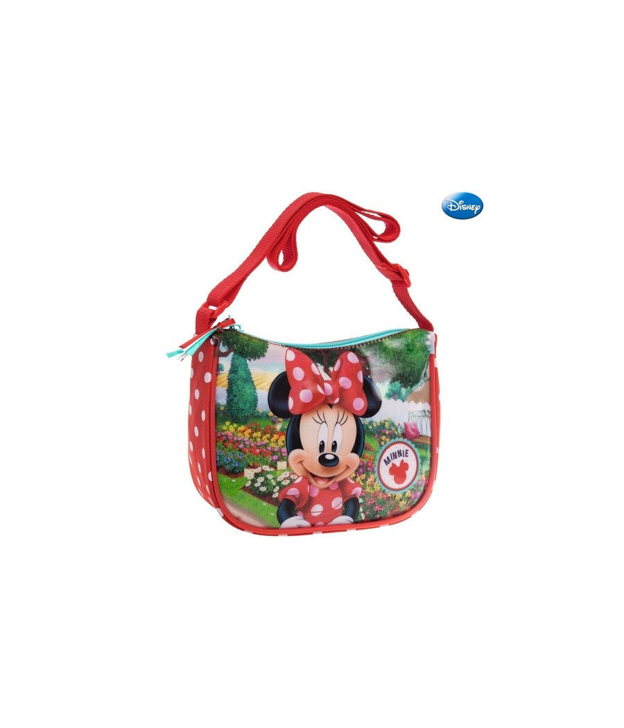 Borsa Tracolla Regolabile 19 Cm Scuola Tempo Libero Bambina Minnie Mouse Disney         