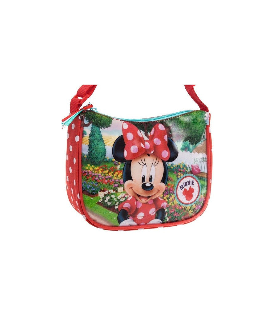 Borsa Tracolla Regolabile 19 Cm Scuola Tempo Libero Bambina Minnie Mouse Disney         