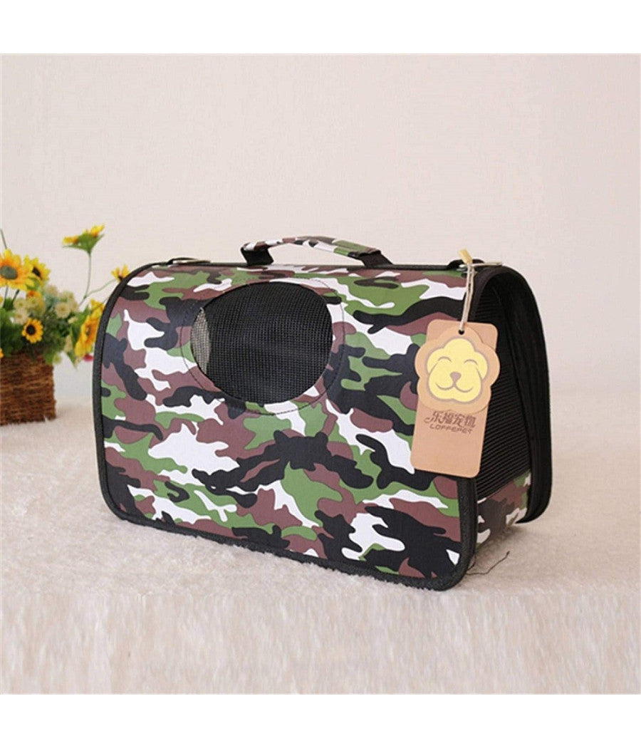 Borsa Zaino Portatile Pieghevole Viaggio Per Animali Cani Gatti A Tracolla Tg.m         