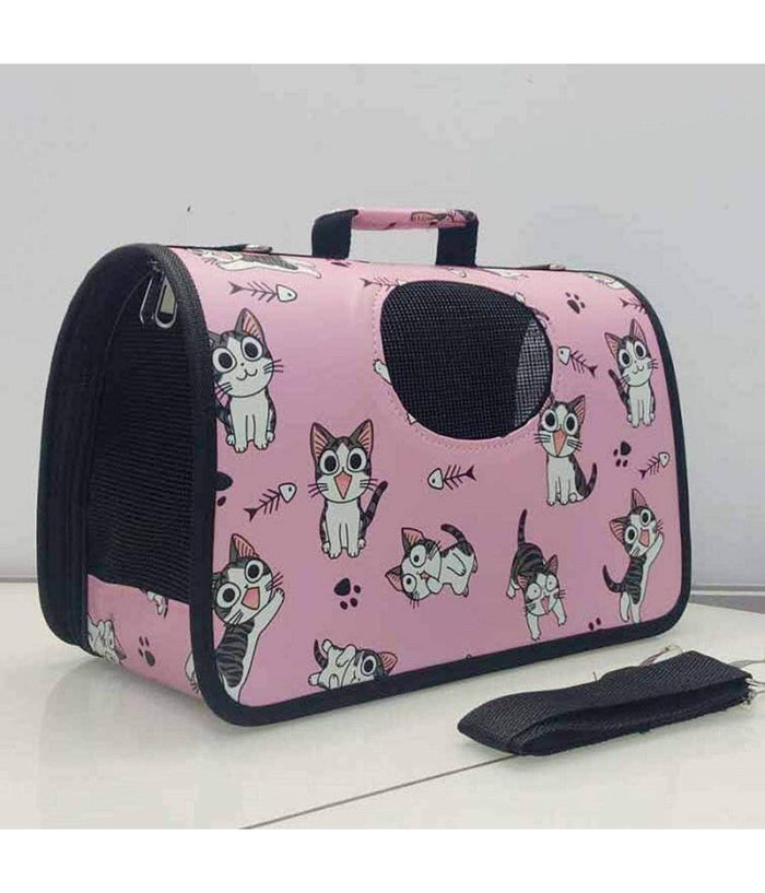 Borsa Zaino Portatile Pieghevole Viaggio Per Animali Cani Gatti A Tracolla Tg.m         