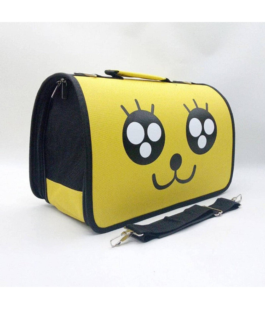 Borsa Zaino Portatile Pieghevole Viaggio Per Animali Cani Gatti A Tracolla Tg.m         