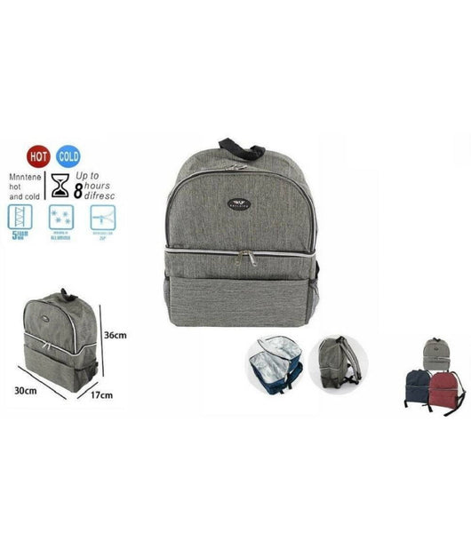 Borsa Zaino Termico Frigo Caldo Freddo Viaggi Mare 30 X 17 X 36 Cm         