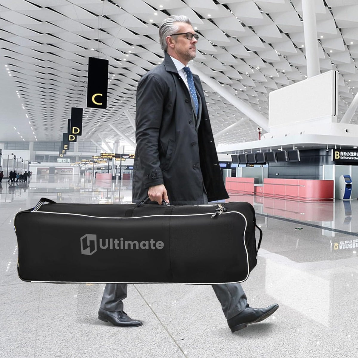 Borsa da viaggio per golf in tessuto oxford resistente, Portachiavi e caratteristiche di sicurezza per trasporto-Golf