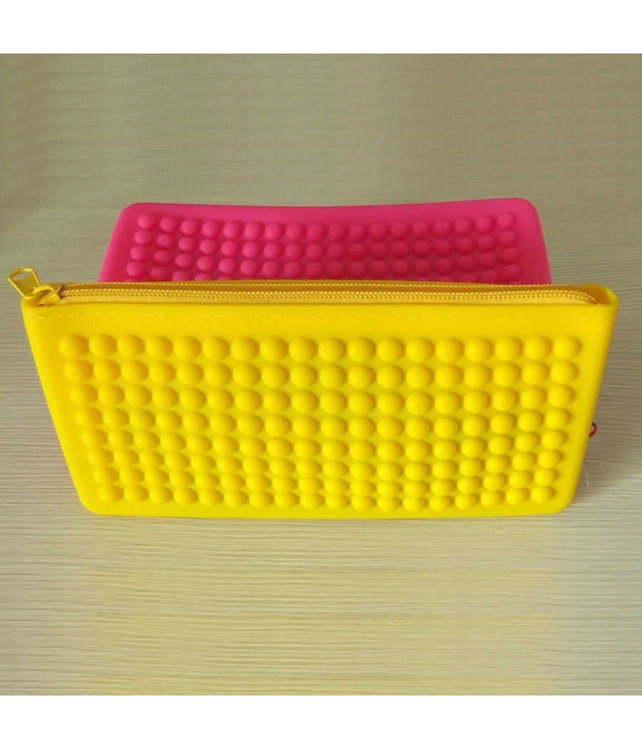 Borsetta Pochette Silicone 20x10 Cm Portamonete Porta Oggetti Monete Documenti         