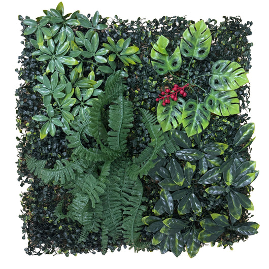 Pannelli Verde Verticale 50×50 cm Ultra-realistici e folti, per interno/esterno BOSCO MISTO - Eternal Parquet