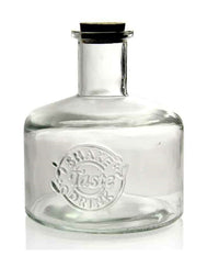 Bottiglia Bottiglietta Bassa Vetro Tappo Sughero Bomboniera 995cc Decorata 728280         