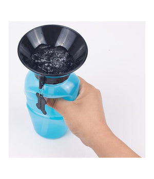 Bottiglia Dispenser Acqua 400 Ml Cane Cani Gatto Gatti Con Ciotola Da Viaggio         