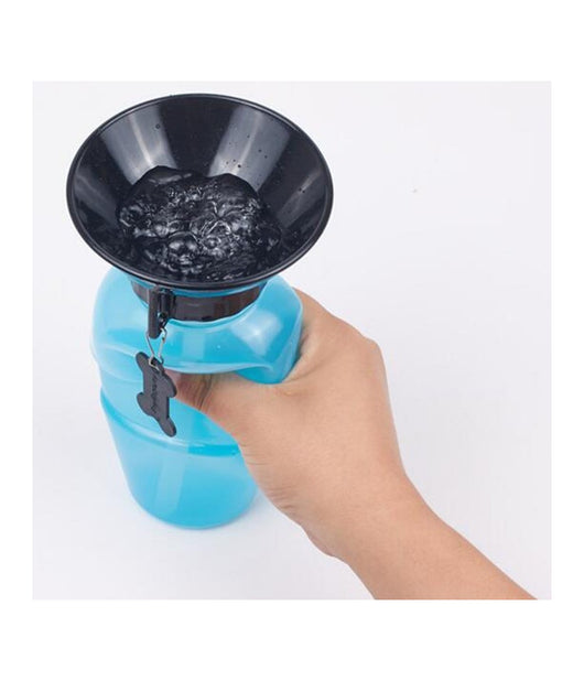 Bottiglia Dispenser Acqua 400 Ml Cane Cani Gatto Gatti Con Ciotola Da Viaggio         