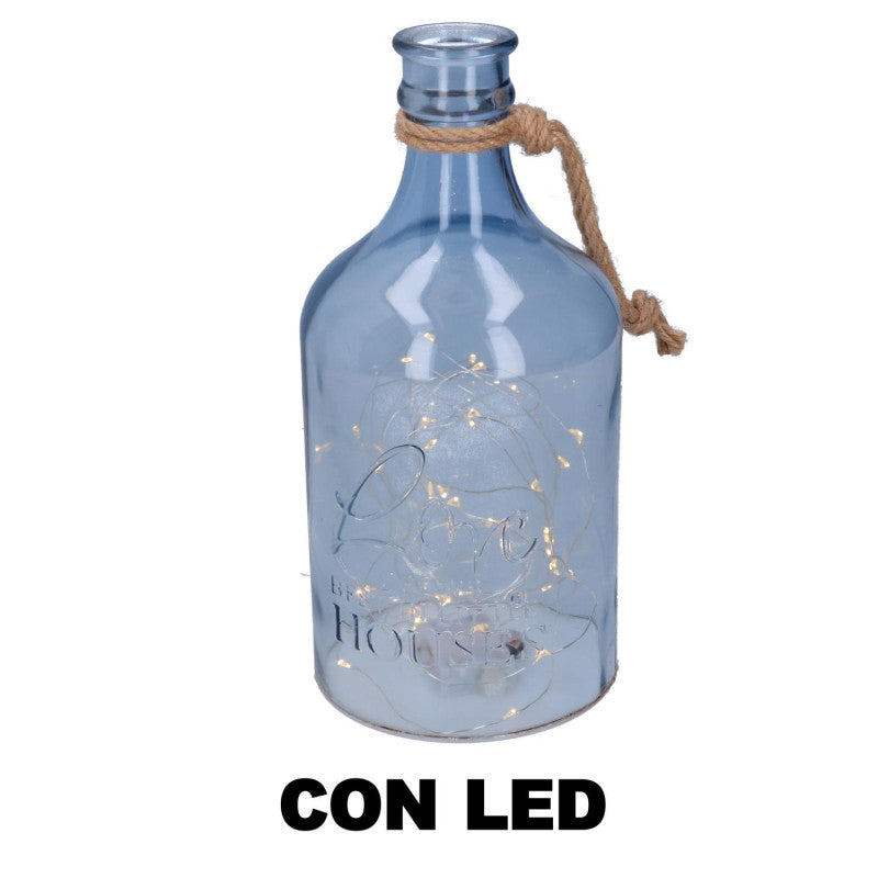 Bottiglia vetro led cm ø14,5h30