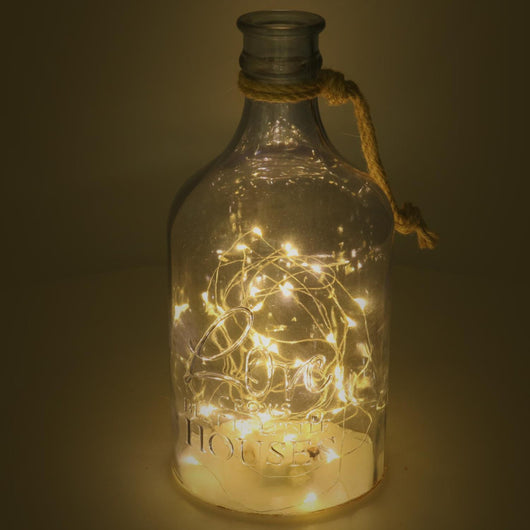 Bottiglia vetro led cm ø14,5h30