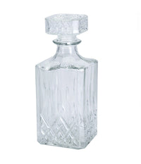 Bottiglia Vintage Per Liquore Wiskey Cognac Scotch In Vetro Con Tappo 9x23cm         