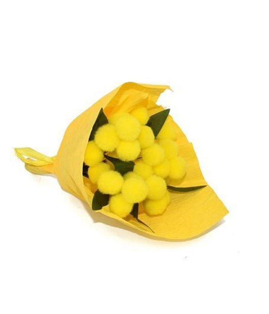 2pz Bouquet Mini Mimosa Artificiale Idea Regalo Festa Della Donna Fiori Gialli         