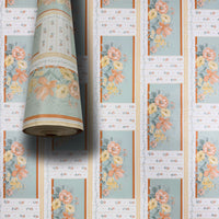 SUPER STOCK  al mq  - Rotolo da 5,2mq (10x0,52mt) di Carta da Parati vinilica Top Quality lavabile BOUQUET VERDE