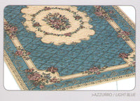 Tappeto Velour Antiscivolo Modello Bouquet By Suardi - 85x150cm - Azzurro