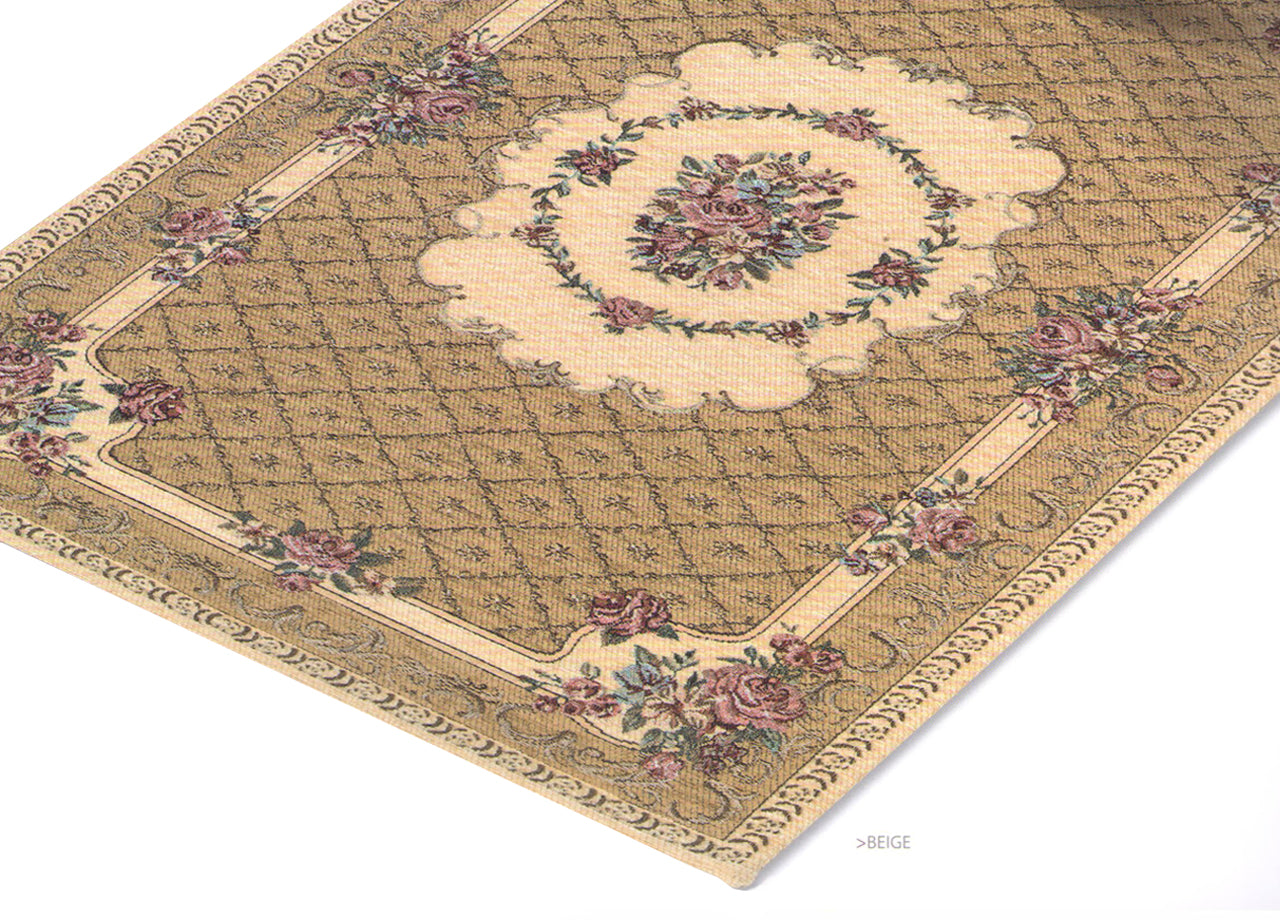 Tappeto Velour Antiscivolo Modello Bouquet By Suardi - 85x150cm - Beige