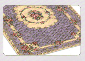 Tappeto Velour Antiscivolo Modello Bouquet By Suardi - 65x110(2 tappeti) - Lilla