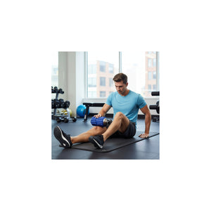 Bottiglia sportiva - Mobot - Funzione rullo massaggiante 2 in 1 - Blu scuro