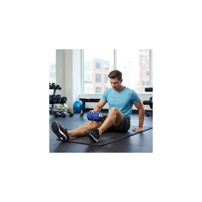 Bottiglia sportiva - Mobot - Funzione rullo massaggiante 2 in 1 - Blu scuro