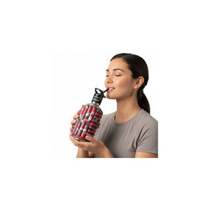 Bottiglia sportiva - Mobot - Funzione rullo massaggiante 2 in 1 - Blu scuro