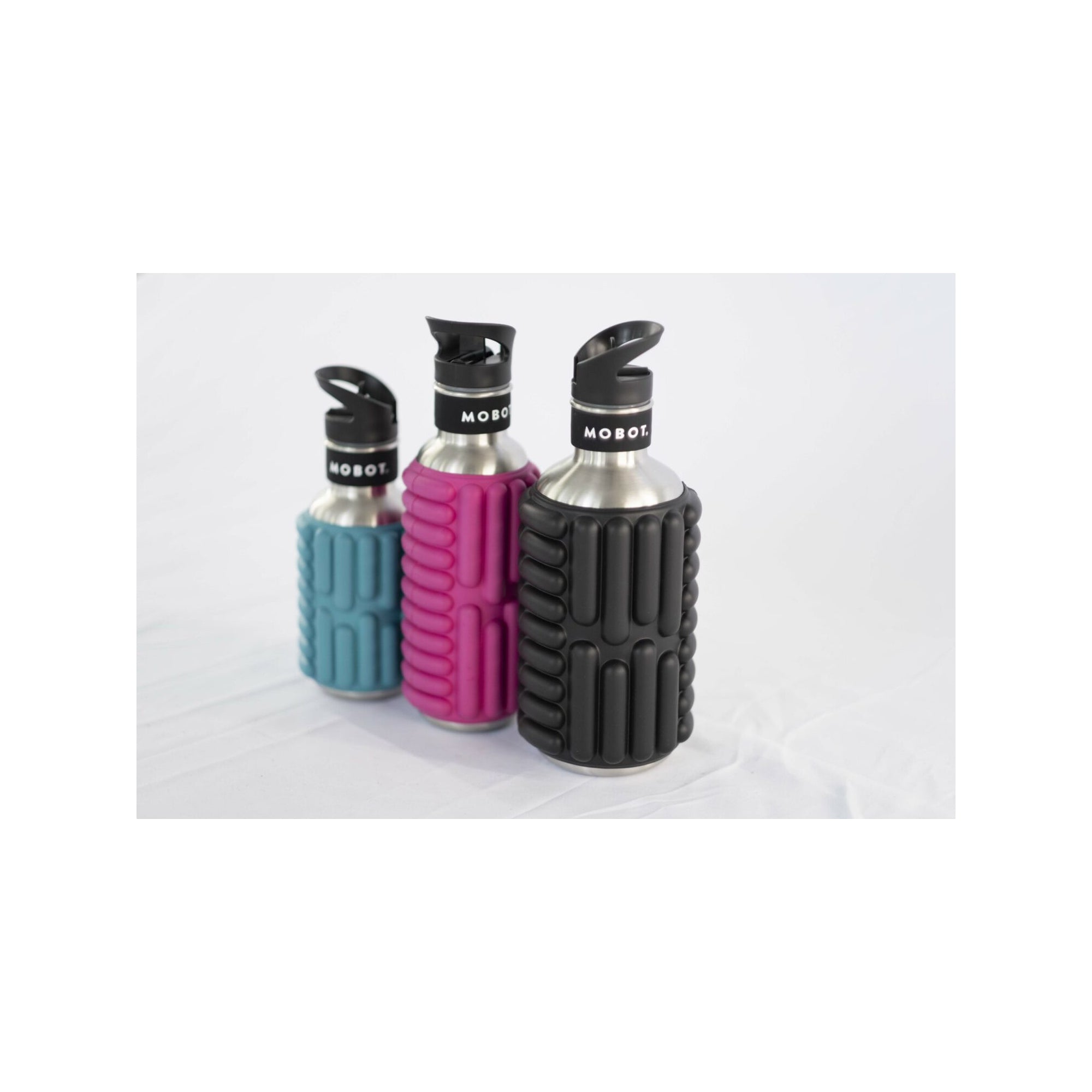 Bottiglia sportiva - Mobot - Funzione rullo massaggiante 2 in 1 - Blu