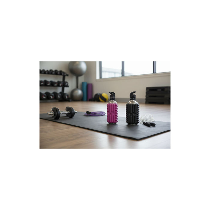 Bottiglia sportiva - Mobot - Funzione rullo massaggiante 2 in 1 - Rosso