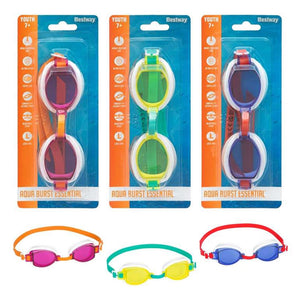 Trade Shop - Box 24 Pz Occhiali Da Nuoto Piscina Per Bambini Ragazzi 7+ Anni Da 3 Colori 30217 -