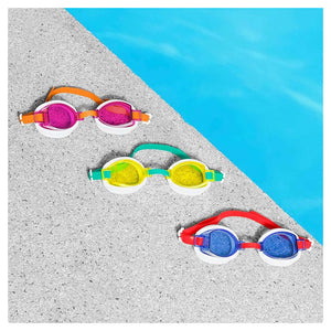 Trade Shop - Box 24 Pz Occhiali Da Nuoto Piscina Per Bambini Ragazzi 7+ Anni Da 3 Colori 30217 -