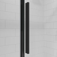 Box doccia 100x140 cm scorrevole vetro 8mm trasparente profili nero opaco h195cm | Creta