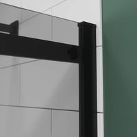 Box doccia 70x120 cm scorrevole vetro 8mm fumé profili nero opaco h195cm | Creta