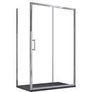 Box doccia due lati fisso più scorrevole trasparente agata, misura 70x160