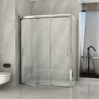 Box doccia 2 lati scorrevole a tre ante trasparente 8mm tris, dimensioni 120x90