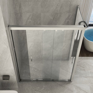 Box doccia 2 lati scorrevole a tre ante trasparente 8mm tris, dimensioni 120x90