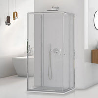 Box doccia 3 lati 80x100x80 cm doppio scorrevole trasparente  Tay
