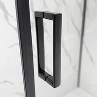 Box doccia 3 lati 80x140x80 nero opaco con porta scorrevole  Tay