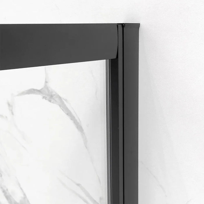 Box doccia 3 lati 80x140x80 nero opaco con porta scorrevole  Tay