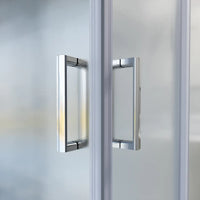 Box doccia cromato 3 lati 70x120x70cm con doppio scorrevole e vetro 6mm stampato h185cm | Tonga