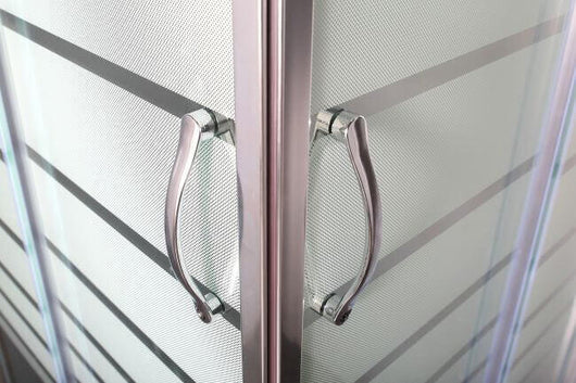 Box Doccia Serigrafato 6mm Doppia Porta Scorrevole H190cm - 80x120