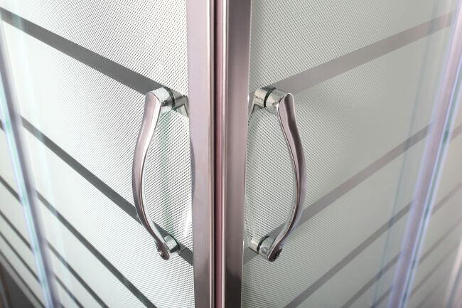 Box Doccia Serigrafato 6mm Doppia Porta Scorrevole H190cm - 75x75